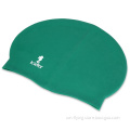 Wholesale Green Soft Stretch Adult Silicone Swimming Cap